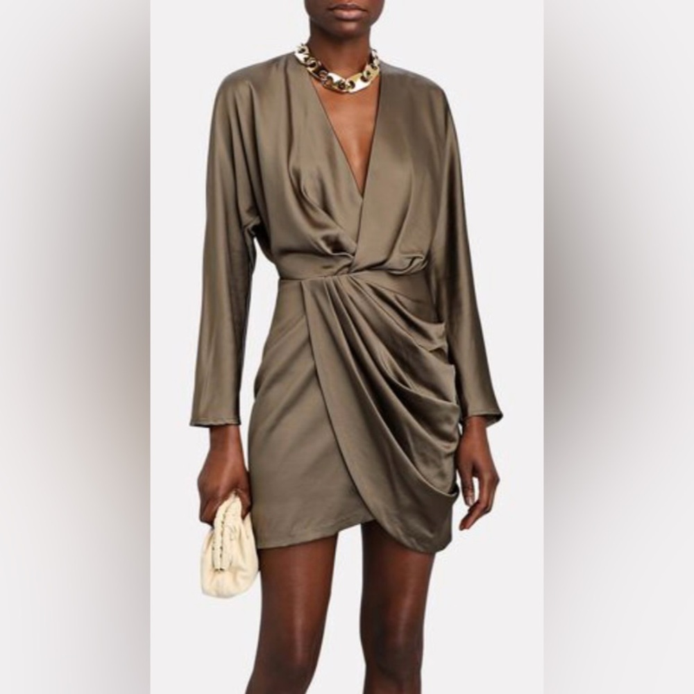 New with Tags SIGNIFICANT OTHER Samara Draped Satin Dress from Moda Operandi